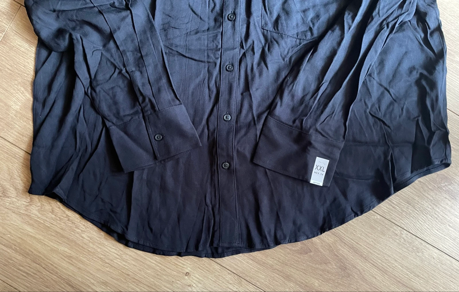Camisa de botões preta tamanho XXL – photo 9